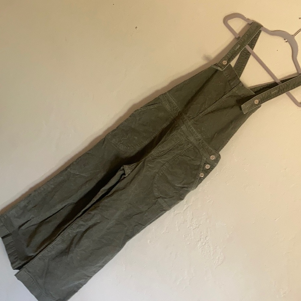 Patagonia stand up corduroy cropped overall size 2 in light green color